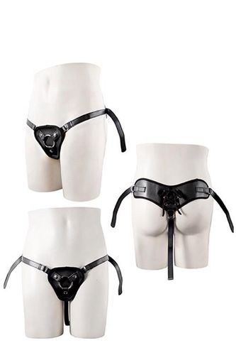 Strapon Black Pu Harness With Two Rings na Arena.pl
