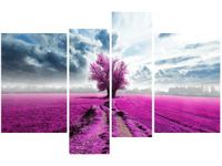 OBRAZ FIELD&TREE POLE DRZEWO KOLORY