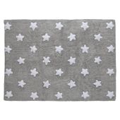 Lorena Canals Dywan bawełniany Grey Stars White 120 x 160 cm