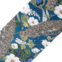 Bieżnik na ławę gobelinowy Paw Niebieski 240cm