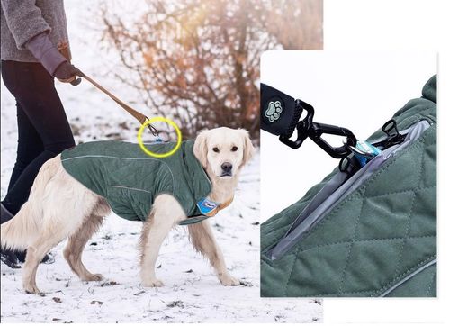 Kurtka dla Psa Zimowa Dwustronna Odblask Fiolet M na Arena.pl