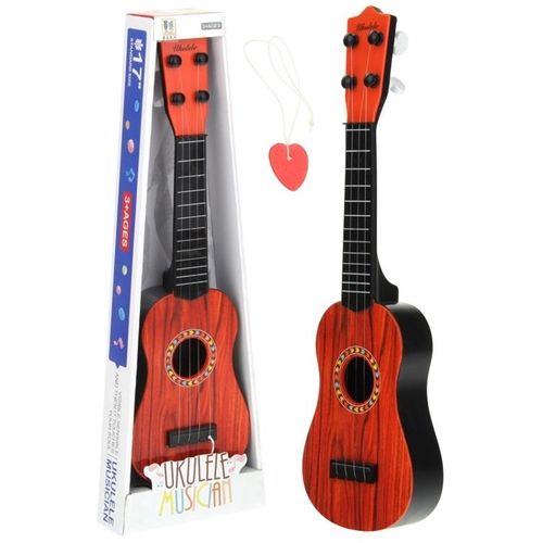 Gitara Ukulele dla Dzieci Kostka do Gry - czerwona na Arena.pl