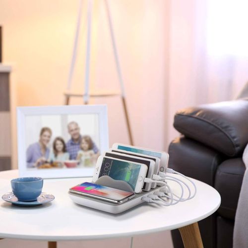 Ładowarka Stacja Ładująca 4 Porty Usb Szara Ayepow na Arena.pl