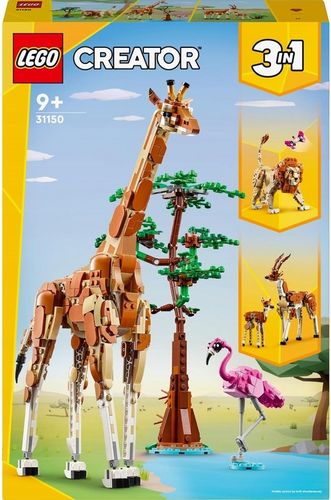 LEGO Creator 3w1 Ruchome Figurki Dzikie zwierzęta z safari 31150 Żyrafa Lew na Arena.pl