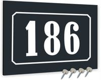 Tabliczka tablica adresowa z nr domu ANTRACYT ALU