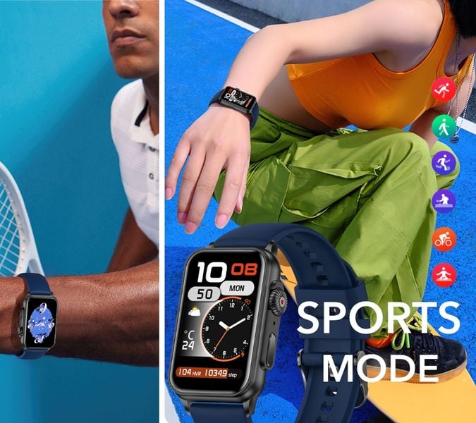smartwatch damski rubicon rncf06 black smarub222 zdjęcie 6