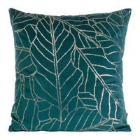 Poszewka dekoracyjna BLINK-32 45x45 ciemnotuskuowa złociste liście