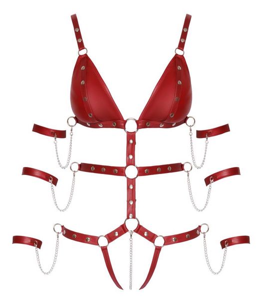 Bad Kitty Strap Body Red Xl zdjęcie 7
