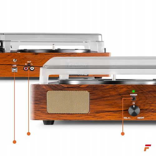 Gramofon retro USB MP3 z Głośnikami + Konwersja Winylu na Arena.pl