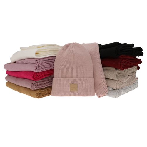 Komplet zimowy damski AGBO czapka + szalik NATHALIE - BEŻOWY na Arena.pl