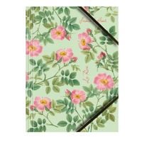 TECZKA Z GUMKĄ A4 RÓŻE NA ZIELONYM TLE BT601-D1 TETIS