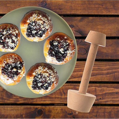 Ubijak do Tartaletek Dróżdzówek Ugniatacz Tłuczek Drewniany Dwustronny na Arena.pl