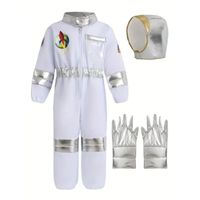 Dziecięcy kostium astronauta biały z czapką i rękawiczkami