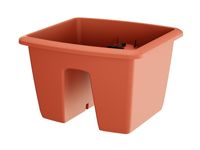 Doniczka kwadratowa RESPANA RAILING DREB290-R624, Kolor Terakota, Prosperplast, Wymiary 29x30x21 cm