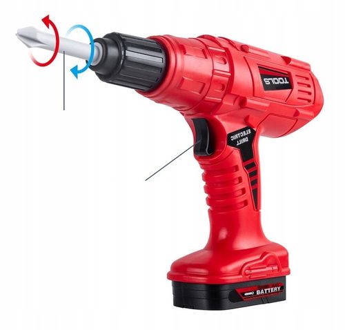 ZESTAW NARZĘDZI DLA DZIECI MAJSTERKOWICZ SKRZYNKA WIERTARKA NA BATERIE 42EL na Arena.pl