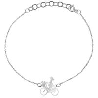 Bransoletka Srebrna 925 Dziewczyna na Rowerze Celebrytka