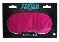 Zmysłowa Różowa Satynowa Opaska Na Oczy - Fetish Boss Series Love Mask