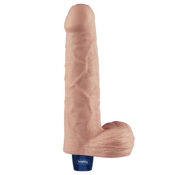 9" Real Softee Rechargeable Tpe Vibrating Dildo(Flesh) zdjęcie 4