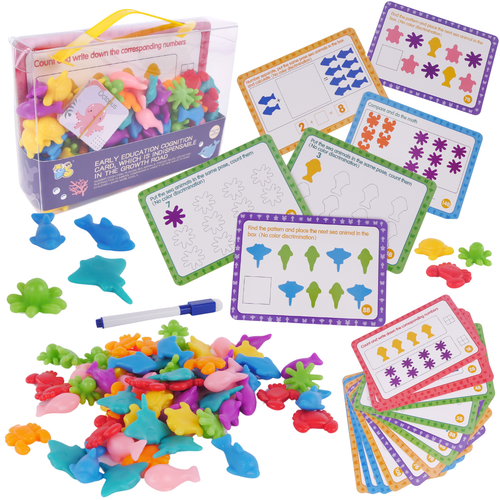 Montessori Sortowanie Nauka Liczenia Logiki Myślenia Karty Gra Układanka na Arena.pl