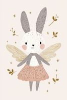 Plakat 40x60cm Wzory dla Dzieci, Dziewczynki Do Pokoju - Wróżka