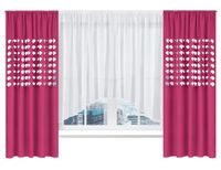 Firana i zasłony KOMPLET do salonu sypialni woal 300 ŁUK zasłona dziury