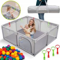 KOJEC DZIECIĘCY 150x180 cm PLAC ZABAW SUCHY BASEN + UCHWYTY I 50 PIŁEK