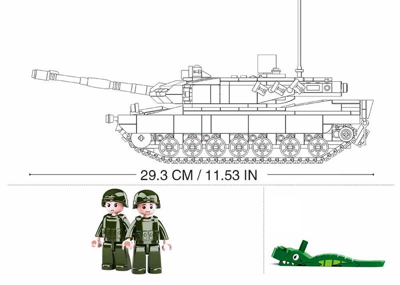 KLOCKI SLUBAN MB czołg niemiecki Leopard 2A5 766 kompatybilne z LEGO na Arena.pl