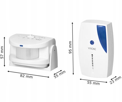 SYGNALIZATOR WEJŚĆ WEJŚCIA z Bezprzewodowym CZUJNIKIEM RUCHU Dzwonek ALARM na Arena.pl