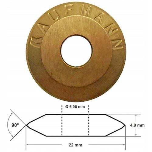 KAUFMANN KÓŁKO NÓŻ TNĄCY 22mm DO PRZECINAREK TYTAN na Arena.pl