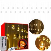 Kurtyna Świetlna 108LED Zewnętrzna Węwnętrzna USB Biały Ciepły Lampki