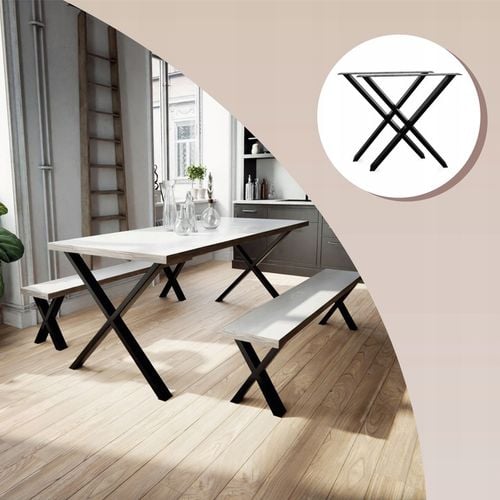 Nogi do stołu lawy biurka stolika metalowe loftowe industrial X 2szt na Arena.pl