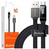 mcdodo kabel usb-c szybkie ładowanie do samsung xiaomi typ c 6a 100w 1m led