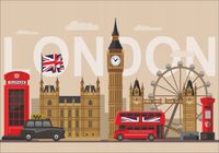 FOTOTAPETA miasto Londyn autobus budka 3D 400x280