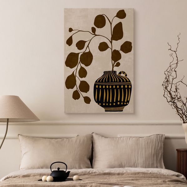 Obraz Na Płótnie Liście Azteckie Wzory Martwa Natura Styl Boho 30cm x 40cm zdjęcie 5