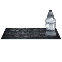 SZKLANA PODSTAWKA POD ZNICZE z dedykacją 60x20cm Cegła 194c