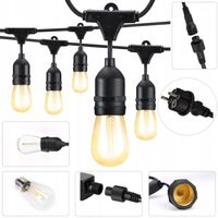 Girlanda Ogrodowa Świetlna 30m LED Łańcuch 30 Żarówek x E27 Lampki Ogrodowe