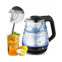 Czajnik elektryczny ŁUCZNIK WK-2502 Compact Glass Czarno-przezroczysty