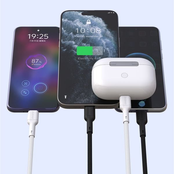 Kabel przewód USB-C - iPhone Lightning 30W 2m - czarny zdjęcie 6