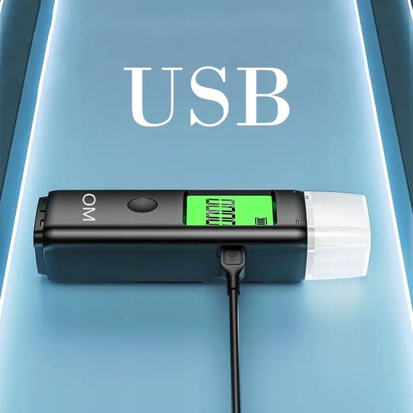 Profesjonalny alkomat na USB - Ładowarka - 5 ustników - Duży ekran zdjęcie 3