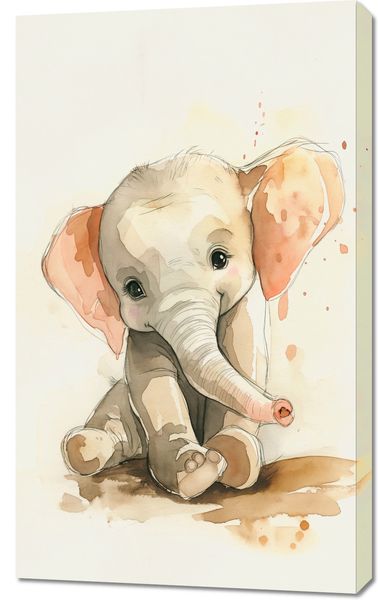 Obraz 60x100cm Siwy Słonik zdjęcie 1