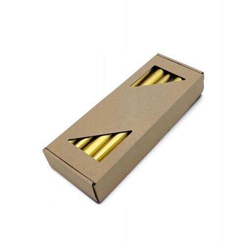 ŚWIECE STOŁOWE STOŻKOWE złote 24 cm 10 szt na urodziny sylwestra na Arena.pl