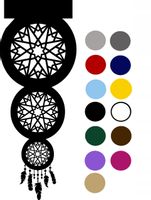 5 AŻUR nowoczesna ozdoba ŁAPACZ SNÓW kolory firana