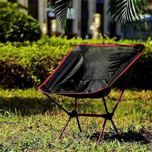 KRZESŁO TURYSTYCZNE SKŁADANE WĘDKARSKIE KEMPINGOWE CZERWONE zdjęcie 13