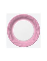 TALERZYK PAPIEROWY DAISY UNICOLOR CUKIERKOWY RÓŻ 8 SZTUK 18CM POL-MAK