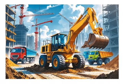 Puzzle 60 Traktor Koparko-Ładowarka 17406 na Arena.pl