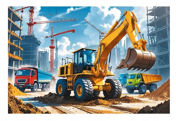 Puzzle 60 Traktor Koparko-Ładowarka 17406 zdjęcie 3