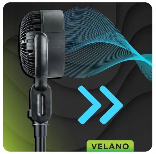 WENTYLATOR PODŁOGOWY WIATRAK STOJĄCY TIMER REGULACJA NACHYLENIA PILOT 50W na Arena.pl