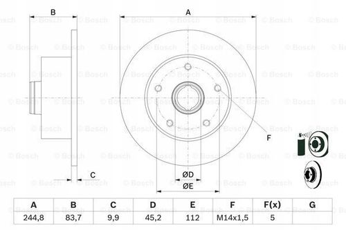 TARCZA HAM TYL 245X10 P BOSCH na Arena.pl