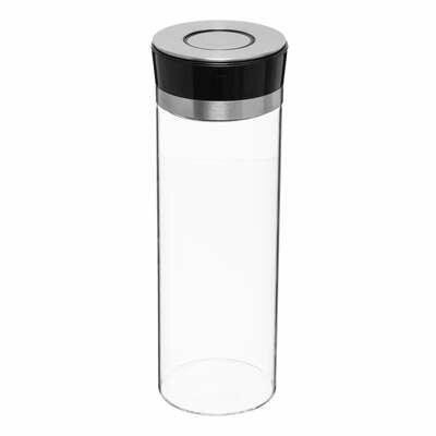 Pojemnik szkło/ stal nierdzewna z pokrywką push 1,7L zdjęcie 1