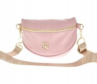 Laura Biaggi - torebka nerka saszetka listonoszka różowy groszek mat JP72